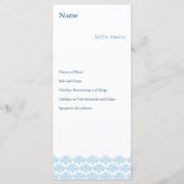 ダマスク織のシンプルの淡いブルーのイベントメニュー2 メニュー (裏面)