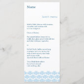 ダマスク織のシンプルの淡いブルーのイベントメニュー2 メニュー (正面)