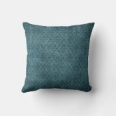 ダマスク織のティール（緑がかった色）のタコ クッション (裏面)