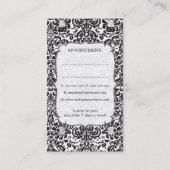 ダマスク織のバロック式の美容師のアポイントメントカード 予約カード (裏面)