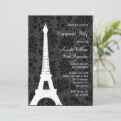 ダマスク織のパリの婚約パーティ 招待状 (スタンド正面)