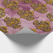 ダマスク織のビクトリア時代の人 ラッピングペーパー (コーナー)