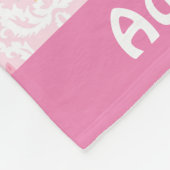 ダマスク織のフクロウは一流の女の子のベビーブランケットを加えます フリースブランケット (角)