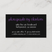 ダマスク織のプリントのモノグラム 名刺 (裏面)