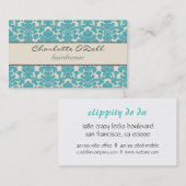 ダマスク織のプリント 名刺 (正面/裏面)