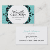 ダマスク織のベーカリーの名刺 名刺 (正面/裏面)