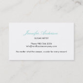 ダマスク織のベーカリーの名刺 名刺 (裏面)