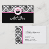 ダマスク織のベーカリーの名刺 名刺 (正面/裏面)