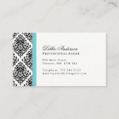 ダマスク織のベーカリーの名刺 名刺 (裏面)