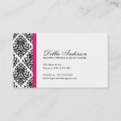 ダマスク織のベーカリーの名刺 名刺 (裏面)