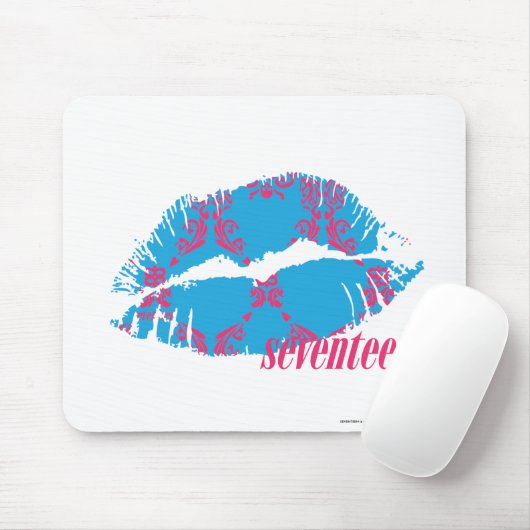 ダマスク織のマゼンタ水 マウスパッド (マウス)