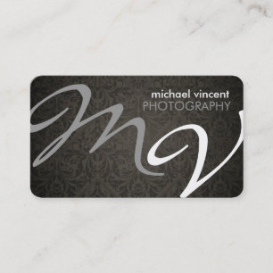 ダマスク織のモノグラムのカメラマンの名刺 名刺