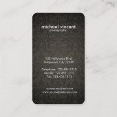 ダマスク織のモノグラムのカメラマンの名刺 名刺 (裏面)