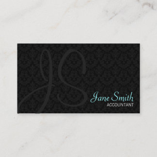ダマスク織のモノグラムの名刺 名刺