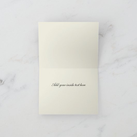 ダマスク織のモノグラムの結婚式の招待状 サンキューカード (内部)