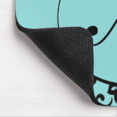 ダマスク織のモノグラム マウスパッド (コーナー)