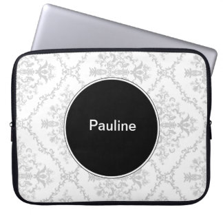 ダマスク織のラップトップスリーブのモノグラム ラップトップスリーブ
