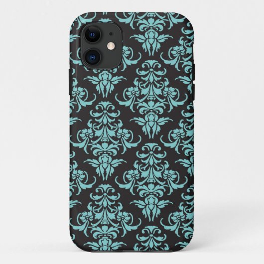 ダマスク織のヴィンテージのシャンデリアの壁紙の花柄パターン Case-Mate iPhoneケース (裏面)