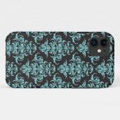 ダマスク織のヴィンテージのシャンデリアの壁紙の花柄パターン Case-Mate iPhoneケース (裏面(横))