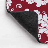 ダマスク織のヴィンテージのペイズリーの壁紙の花柄パターン マウスパッド (コーナー)