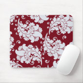 ダマスク織のヴィンテージのペイズリーの壁紙の花柄パターン マウスパッド (マウス)