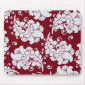 ダマスク織のヴィンテージのペイズリーの壁紙の花柄パターン マウスパッド (正面)