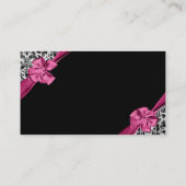 ダマスク織のヴィンテージの花の名刺 名刺 (裏面)