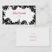 ダマスク織の円の名刺 名刺 (正面/裏面)