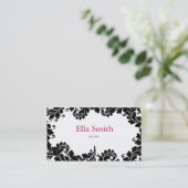 ダマスク織の円の名刺 名刺 (スタンド正面)