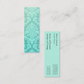 ダマスク織の切口のビロード、エンボスのサテン スキニー名刺 (正面/裏面)