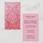 ダマスク織の切口のビロード、エンボスのサテン 名刺 (正面/裏面)