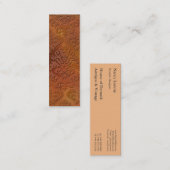 ダマスク織の切口のビロード、サテンの抽象芸術 スキニー名刺 (正面/裏面)