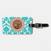 ダマスク織の医学の聴診器のデザイン ラゲッジタグ (正面横)