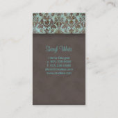 ダマスク織の名刺のインテリア・デザイン4 名刺 (裏面)