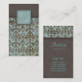 ダマスク織の名刺のインテリア・デザイン5 名刺 (正面/裏面)