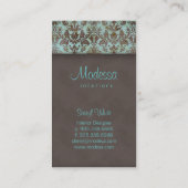 ダマスク織の名刺のインテリア・デザイン5 名刺 (裏面)