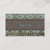 ダマスク織の名刺のインテリア・デザイン6 名刺 (裏面)