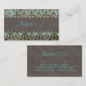 ダマスク織の名刺のインテリア・デザイン 名刺 (正面/裏面)