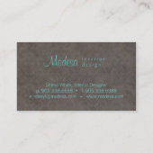 ダマスク織の名刺のインテリア・デザイン 名刺 (裏面)