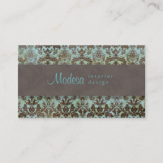ダマスク織の名刺のインテリア・デザイン 名刺 (正面)