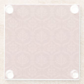 ダマスク織の壁紙3 ガラスコースター (裏面)