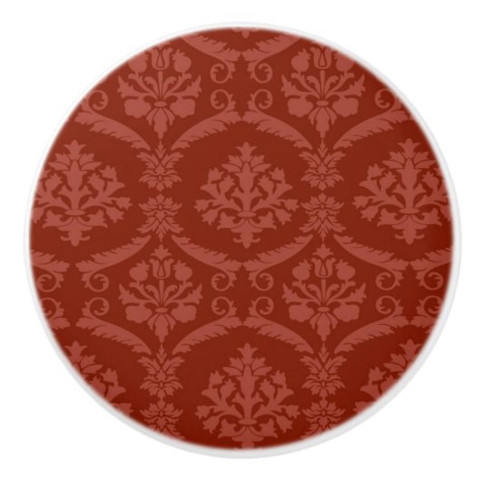 ダマスク織の壁紙3 セラミックノブ (正面)