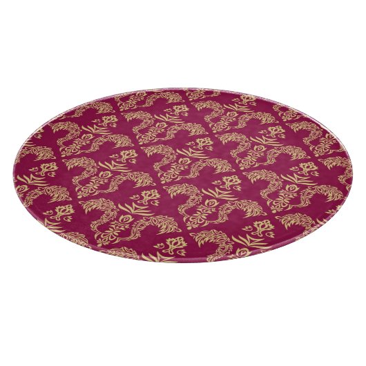 ダマスク織の壁紙4 カッティングボード (角)