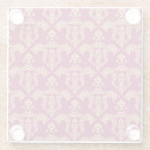 ダマスク織の壁紙4 ガラスコースター (裏面)