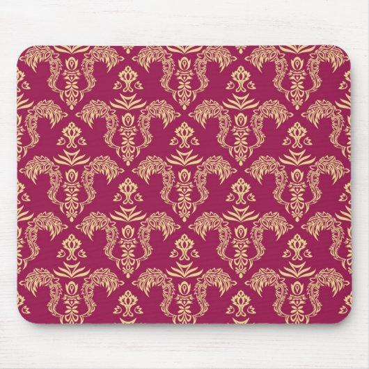 ダマスク織の壁紙4 マウスパッド (正面)