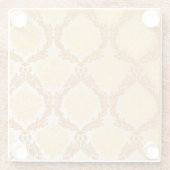 ダマスク織の壁紙5 ガラスコースター (裏面)