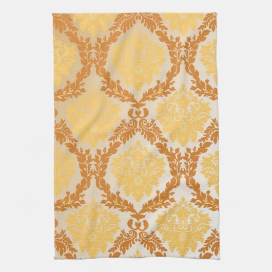 ダマスク織の壁紙5 キッチンタオル (縦)
