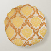 ダマスク織の壁紙5 ラウンドクッション (裏面)