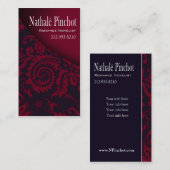 ダマスク織の急襲-小説家の作家の編集者のフリーランサー 名刺 (正面/裏面)