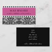 ダマスク織の水玉模様 名刺 (正面/裏面)